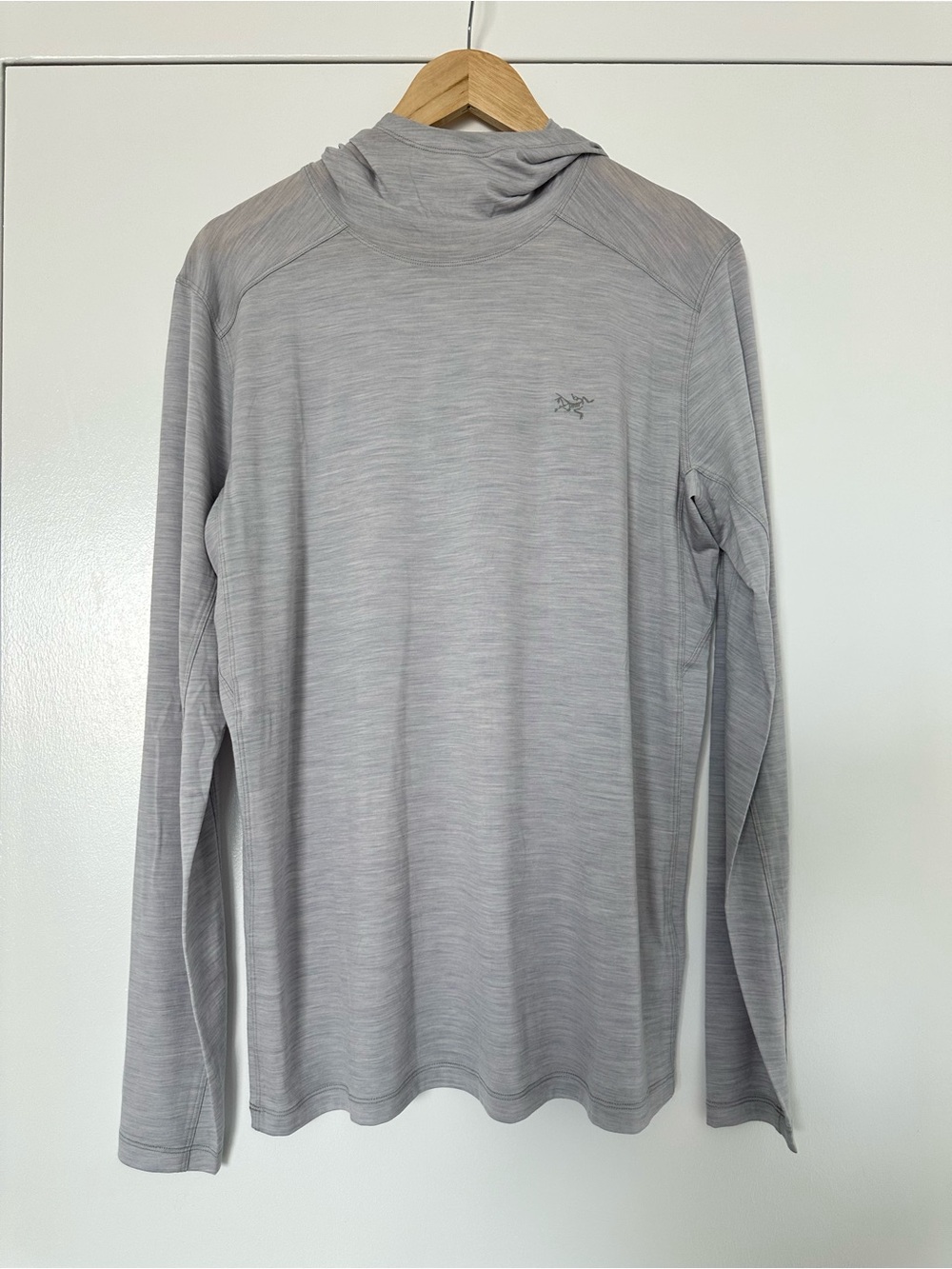 NEW Arc'teryx Wool Ionia Men's Light Gray Turtleneck Performance Top